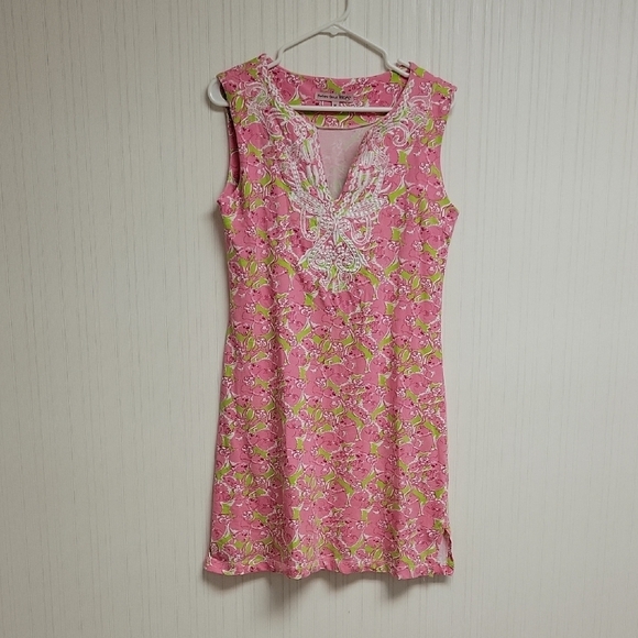 barbara gerwit Dresses & Skirts - Barbara Gerwit Vintage Pink & Green Koala Print Dress Medium coastal grandma